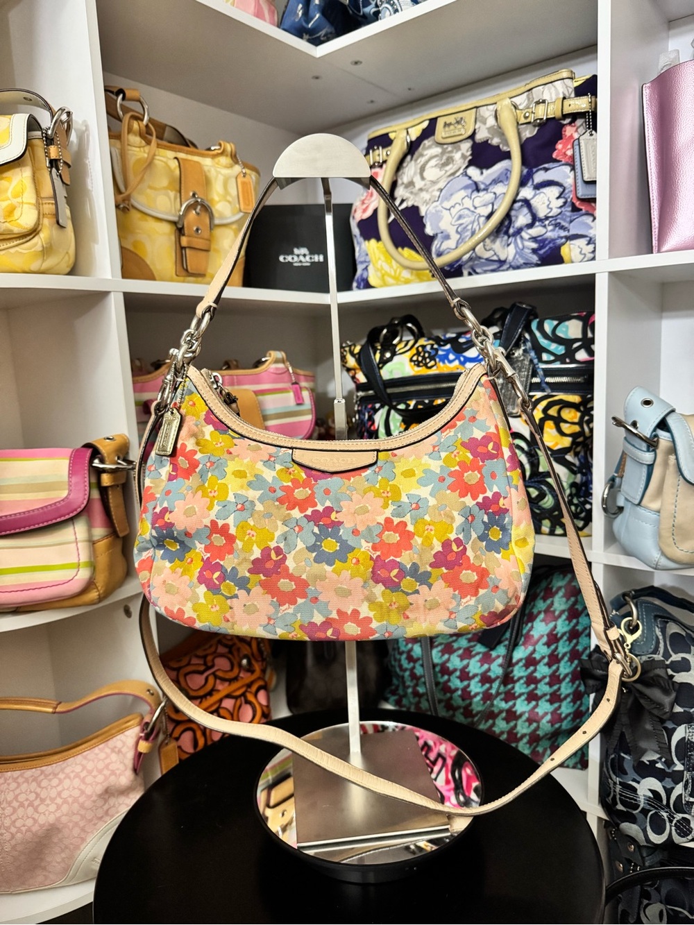 Coach Peyton Floral Canvas 2-Way Demi Bag